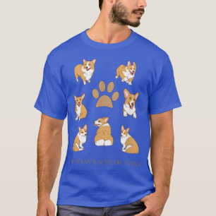 Corgi Corgi Dog Gift Tの多おもしろいくの顔 Tシャツ