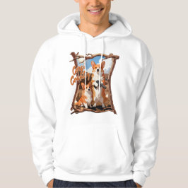 Corgi Country – Funny Corgi Tee, Rustic Americana パーカ