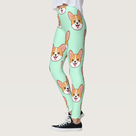 Corgi Cute Dog Lover Pattern レギンス (左)