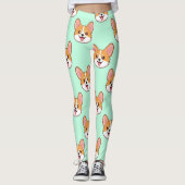 Corgi Cute Dog Lover Pattern レギンス (正面)