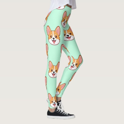 Corgi Cute Dog Lover Pattern レギンス (右)