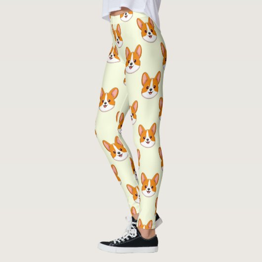 Corgi Cute Dog Lover Pattern レギンス (左)