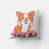 Corgi Dogおもしろい中指で取り出す クッション (裏面)