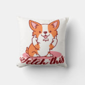 Corgi Dogおもしろい中指で取り出す クッション (正面)