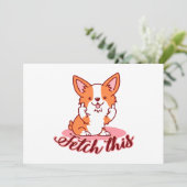 Corgi Dogおもしろい中指で取り出す シーズンカード (スタンド正面)