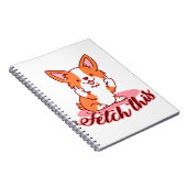 Corgi Dogおもしろい中指で取り出す ノートブック (右側)