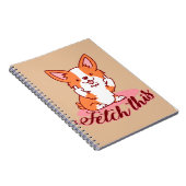 Corgi Dogおもしろい中指で取り出す ノートブック (右側)