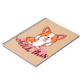 Corgi Dogおもしろい中指で取り出す ノートブック (左側)