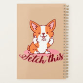 Corgi Dogおもしろい中指で取り出す プランナー手帳 (裏面)