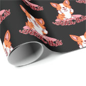 Corgi Dogおもしろい中指で取り出す ラッピングペーパー (ロールコーナー)