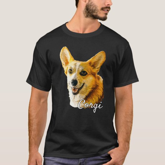 Corgi Dogかわいいコーギーの子犬の所有者 Tシャツ (正面)