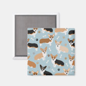 Corgi Dogの手と骨 マグネット (正面/裏面)