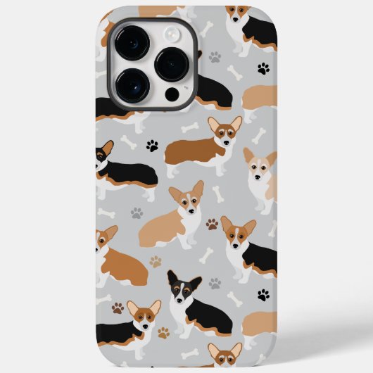 Corgi Dogの手と骨 Case-Mate iPhoneケース (裏面)