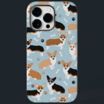 Corgi Dogの手と骨 Case-Mate iPhone 14 Pro Maxケース<br><div class="desc">カワイコルギ犬の子犬、赤と三のコートの色と肉柄と犬の骨のパターン。</div>