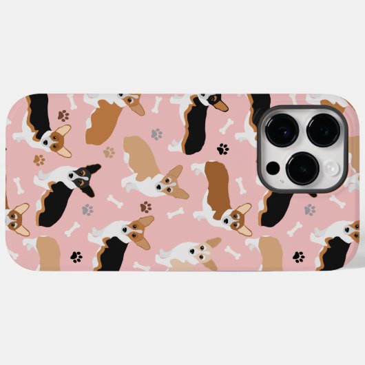 Corgi Dogの手と骨 Case-Mate iPhoneケース (裏面 (横))