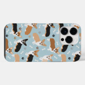 Corgi Dogの手と骨 iPhoneケース (裏面横)