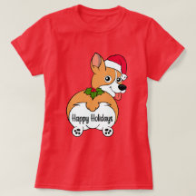 Corgi DogクリスマスTシャツ