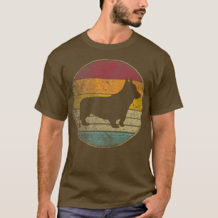 Corgi Dogペットヴィンテージ動揺してレトロ70s 80s 90s Tシャツ