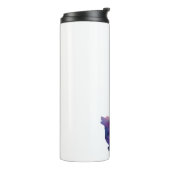 Corgi Dog幾何学模様シルエットパープル タンブラー (回転左)