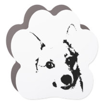 Corgi Dog白黒インクスケッチ