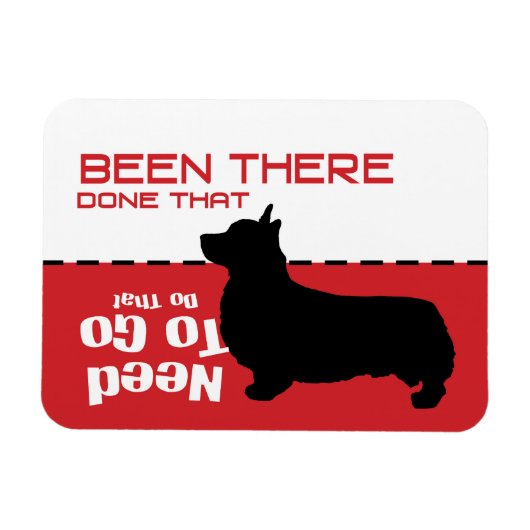 Corgi Dog行ったpottyマグネット – 犬を外に出す マグネット (横)