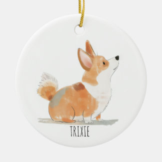 Corgi Dog セラミックオーナメント