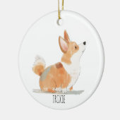 Corgi Dog セラミックオーナメント (左)