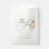 Corgi dog 結婚's Thank You フェイバーバッグ (正面)