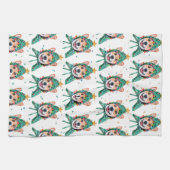 Corgi Dog Breed Christmas キッチンタオル (横)