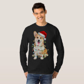 Corgi Dog Christmas Light Tシャツ (正面フル)