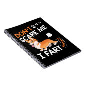 Corgi Dog Corgisおもしろい簡単に怖がらない ノートブック (右側)