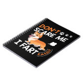 Corgi Dog Corgisおもしろい簡単に怖がらない ノートブック (左側)