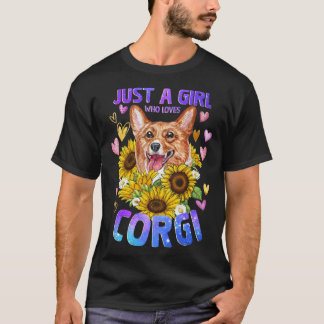 Corgi Dog   Cute Puppy Girl Woman Tシャツ