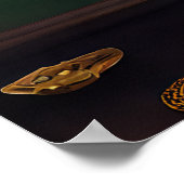 Corgi Dog in St. Patrick's Day Dress ポスター (角)