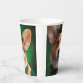 Corgi Dog in St. Patrick's Day Dress 紙コップ (左)