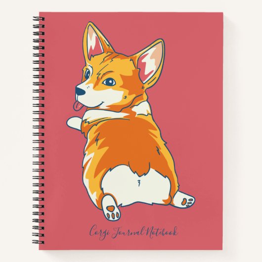 Corgi Dog Lover Journal Notebook ノートブック (正面)