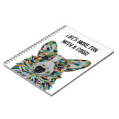 Corgi Dog Notebook 6.5" x 8.75" ノートブック (左側)