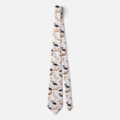 Corgi Dog Paws and Bones Neck Tie ネクタイ (正面)