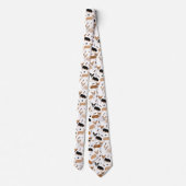 Corgi Dog Paws and Bones Neck Tie ネクタイ (裏面)