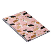 Corgi Dog Paws and Bones Notebook ノートブック (右側)