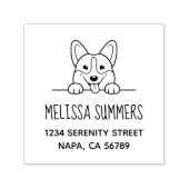 Corgi Dog Petアドレス セルフインキングスタンプ (デザイン)