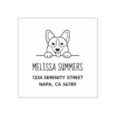 Corgi Dog Petアドレス ラバースタンプ (インプリント)