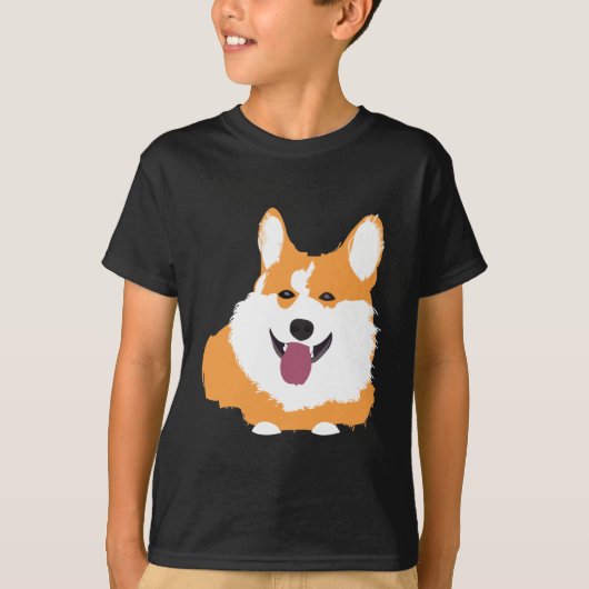 Corgi Dog Pet Animal Kids Tシャツ (正面)