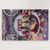 Corgi Dog Valentine's Day  ジグソーパズル (横)