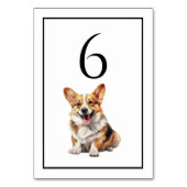 Corgi Dog Watercolor Table Number テーブルナンバー (裏面)