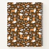 Corgi Dogsおもしろい Cuteパーソナライズされた ノートブック (裏面)