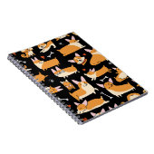 Corgi Dogs、かわいいシームレスな背景。 ノートブック (右側)