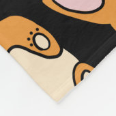 Corgi Dogs、かわいいシームレスな背景。 フリースブランケット (角)