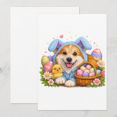 Corgi Easter Card シーズンカード (正面/裏面)