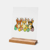 Corgi Easter T-Shirt_1 アクリルサイン (傾斜)